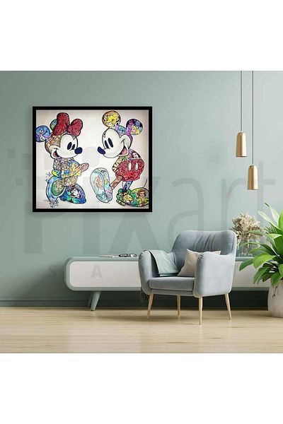 pixartsanat Cartoon- 30 * 40 cm PixArt Art Diamond Mosaic Painting Diamond Turkey