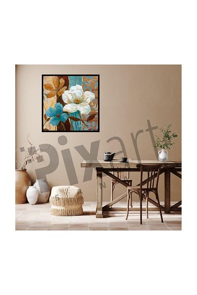 pixartsanat Flower Drawing Pixart Art Diamond Mosaic Painting Diamond Turkey 57*57