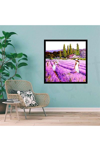 pixartsanat Lavender Scented Field Pixart Art Diamond Mosaic Painting Diamond Türkiye 52*52