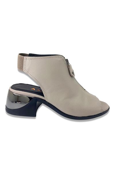 ALBİNİ Albini 10378 Genuine Leather Women's Daily Sandals-mink