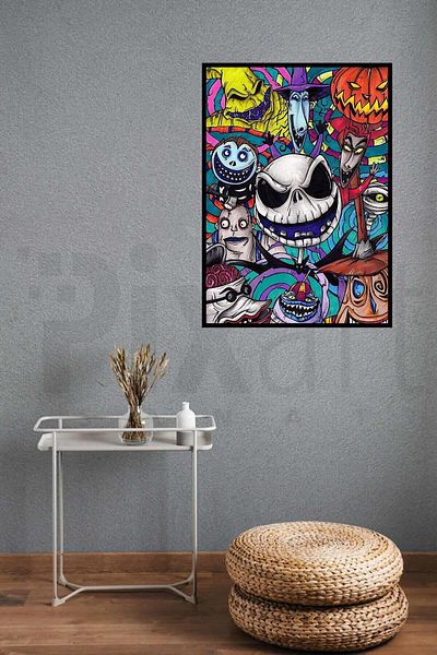 pixartsanat Halloween Skull 30 * 40 Cm Pixart Art Diamond Mosaic Painting Diamond Turkey
