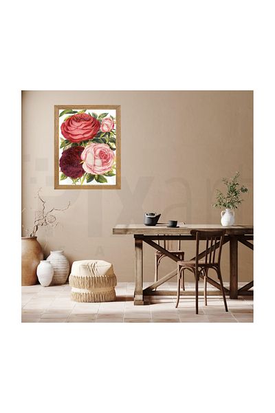 pixartsanat Three Different Roses Pixart Art Diamond Mosaic Painting Diamond Turkey 35*45