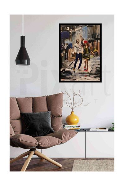 pixartsanat Pair in the Street Pixart Art Diamond Mosaic Painting Diamond Turkey 53*73