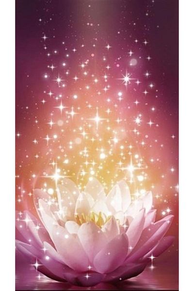 pixartsanat Shimmering Lotus Flower Pixart Art Diamond Mosaic Painting Diamond Turkey 43*73