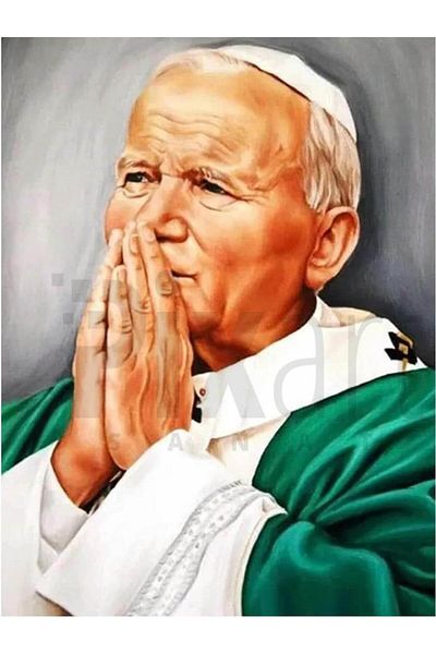 pixartsanat Pope Johannes Paul 30*40 PixArt Art Diamond Mosaic Painting Diamond Turkey