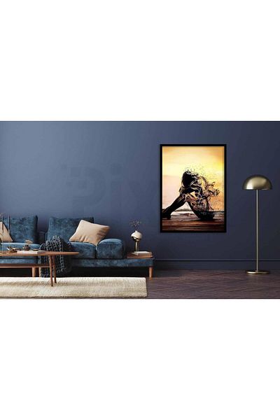 pixartsanat Beauty Hugging the Knees 30 * 40 Cm Pixart Art Diamond Mosaic Painting Diamond Turkey