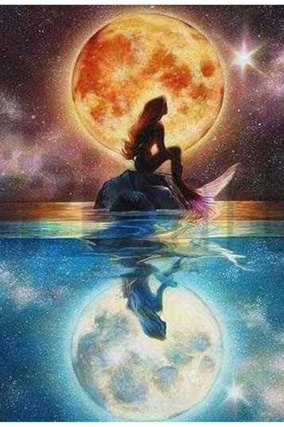 pixartsanat Mermaid 40X50 Pixart Art Diamond Mosaic Painting Diamond Turkey