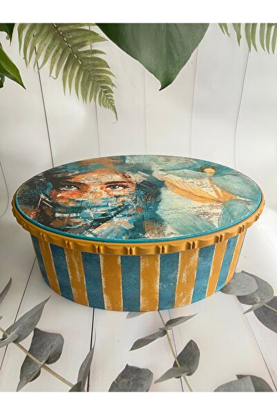 shop Kız Desenli Ahşap,dekoratif Kapaklı Kutu ,çok Amaçlı Kutu ,ev Dekorasyon Ürünü