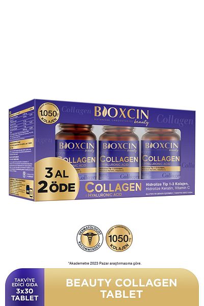 Bioxcin Beauty Collagen Tablet Buy 3 Get 2 - Type1 Type 3 Hydrolyzed Collagen