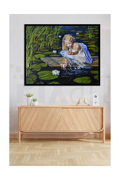 pixartsanat Girl in the River Pixart Art Diamond Mosaic Painting Diamond Türkiye 70*60