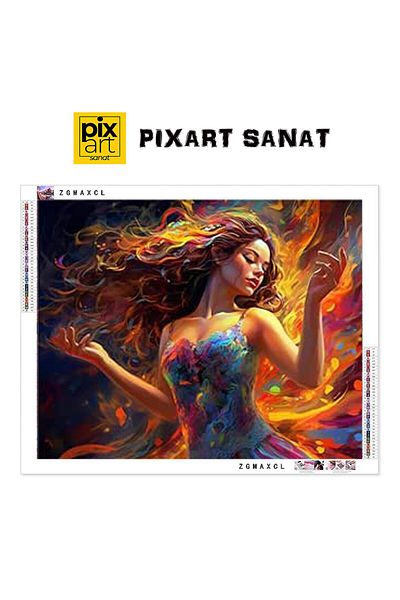 pixartsanat Beautiful Woman 30X40 Pixart Art Diamond Mosaic Painting Diamond Turkey