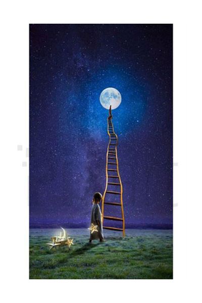 pixartsanat Moon Travel Pixart Art Diamond Mosaic Painting Diamond Turkey 38*69
