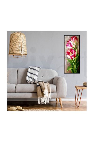 pixartsanat Newly Opening Tulips Pixart Art Diamond Mosaic Painting Diamond Turkey 29*63