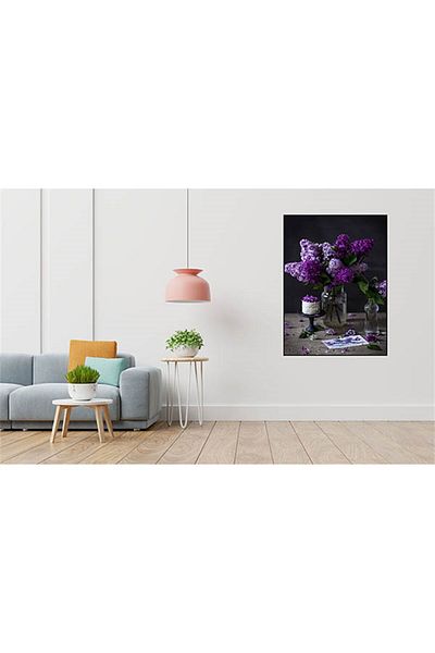 pixartsanat Purple Hyacinths in a Vase Pixart Art Diamond Mosaic Painting Diamond Türkiye 40*60