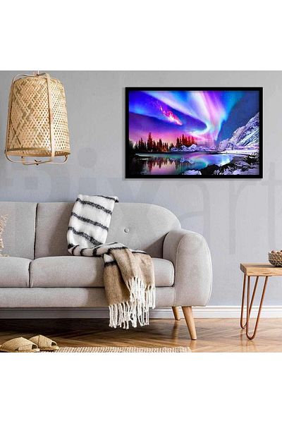 pixartsanat Large Aurora 70 * 40 cm PixArt Art Diamond Mosaic Painting Diamond Turkey