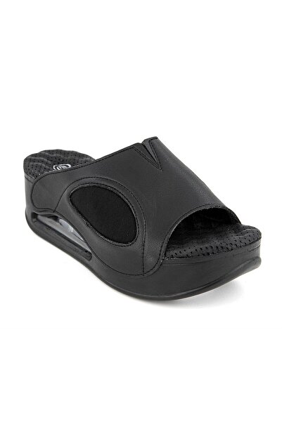 Muya Papuci pentru femei Lofty Orthopedix cu talpă Air Max-Negru