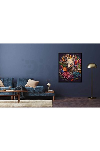 pixartsanat Deer Bird Flower 30 *40cm Pixart Art Diamond Mosaic Painting Diamond Turkey