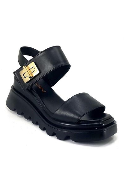 ALBİNİ Albini 10401 Sandale de zi cu zi pentru femei din piele naturală-negru
