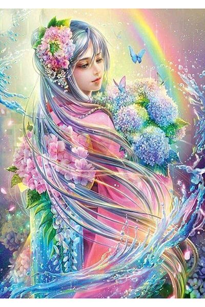 pixartsanat 30 X 40 Cm, Colorful Elf Pixart Art Diamond Mosaic Painting Diamond Turkey