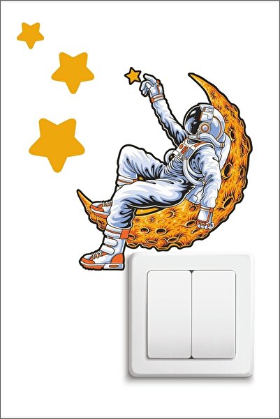 Kt Grup Priz Astronot Ve Yıldızlar Çocuk Odası Duvar Sticker