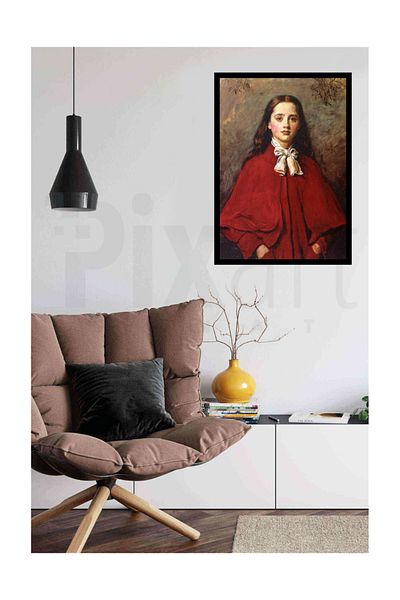 pixartsanat Girl in Red Dress Pixart Art Diamond Mosaic Painting Diamond Turkey 41*46