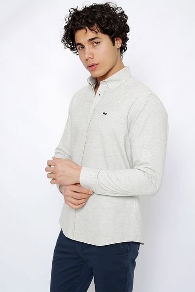 U.S. Polo Assn. Men's Ecru Long Sleeve Shirt Aksi Elifsu Butikhome