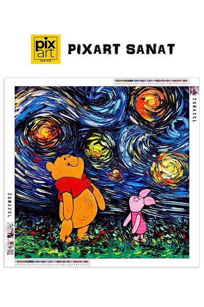pixartsanat Winnie The Pooh 50x50 PixArt Art Diamond Mosaic Painting Diamond Turkey