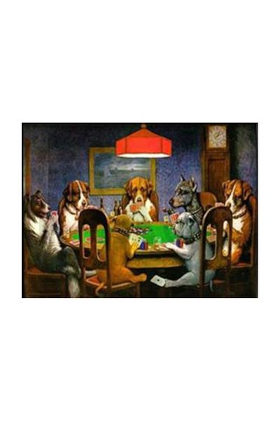 pixartsanat Dogs Playing Poker Pixart Art Diamond Mosaic Painting Diamond Turkey 85*60