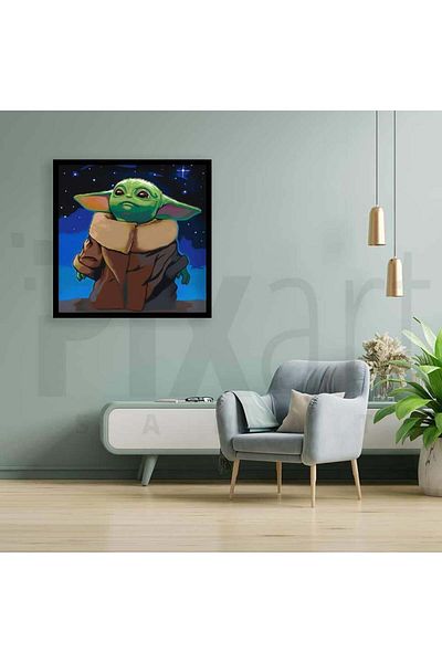 pixartsanat Baby Yoda 35x35 cm diamond mosaic painting