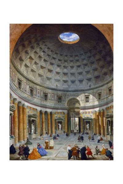 pixartsanat Giovanni Paolo Pannini - Inside Pantheon, Rome Pixart Art Diamond Mosaic Painting Diamond Turkey 40*60