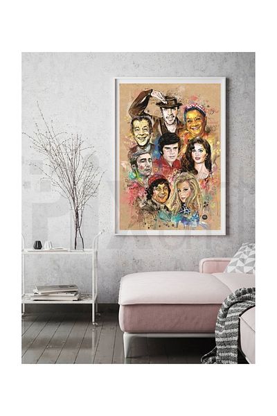 pixartsanat Turkish Cinema Pixart Art Diamond Mosaic Painting Diamond Türkiye 46*65
