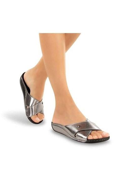 sistem Sist Cyrus Anatomical Heel Spur Gel Supported Slappers-Silver