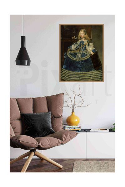 pixartsanat Diego Velazquez Blue Dressed Infanta Margarita Teresa Pixart Art Diamond Mosaic Painting Diamond Turkish