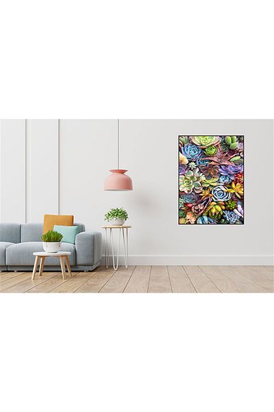 pixartsanat Succulents Pixart Art Diamond Mosaic Painting Diamond Turkey 48*74
