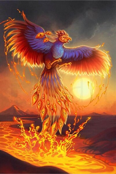 Genel Markalar Küllerinden Doğan Anka 45x70 PixArt Sanat Elmas Mozaik Tablo D...