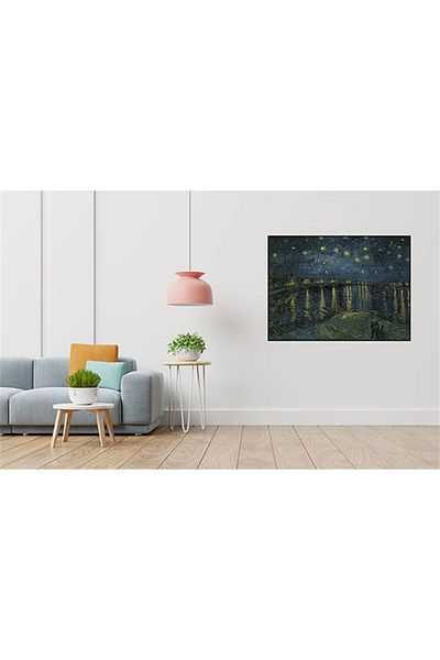 pixartsanat Vincent Van Gogh A Starry Night on the Rhine River Pixart Art Diamond Mosaic Painting Diamond Turkey 40*5