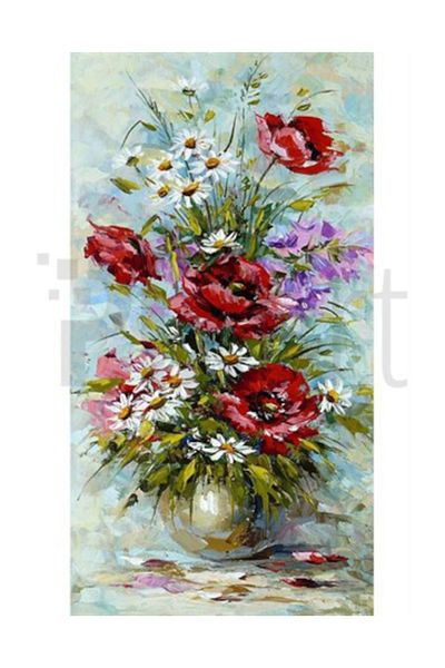 pixartsanat Spring Flowers Pixart Art Diamond Mosaic Painting Diamond Turkey 33*58