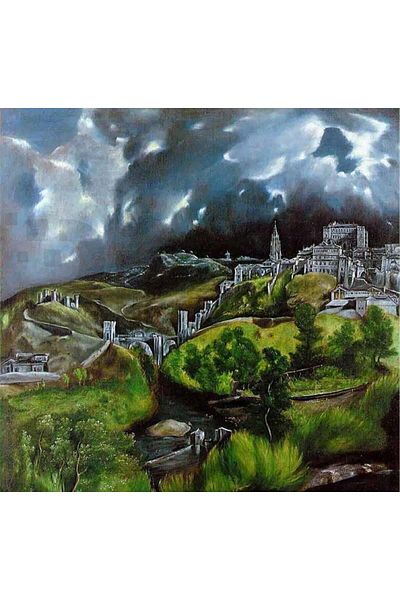 pixartsanat Greco Toledo 50x50 PixArt Art Diamond Mosaic Painting Diamond Turkey