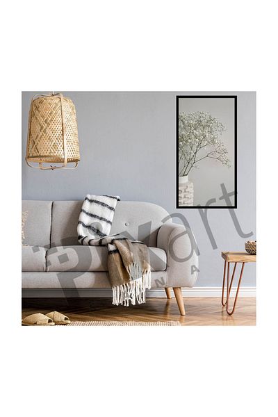 pixartsanat White Flower Pot White Flower Pixart Art Diamond Mosaic Painting Diamond Türkiye 33*51