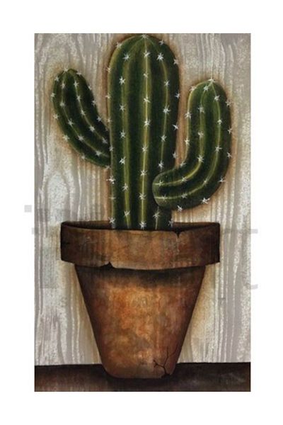 pixartsanat Cactus in a Vase Pixart Art Diamond Mosaic Painting Diamond Turkey 36*71