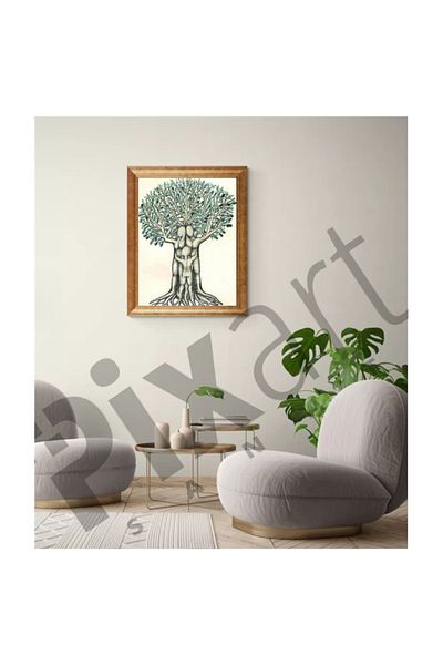 pixartsanat Family Tree Pixart Art Diamond Mosaic Painting Diamond Turkey 66*83