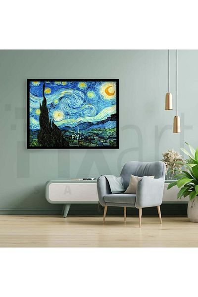 pixartsanat Van Gogh's Famous Paintings 30*40 PixArt Art Diamond Mosaic Painting Diamond Turkey
