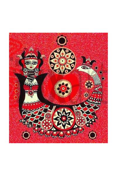 pixartsanat Red Şahmeran Pixart Art Diamond Mosaic Painting Diamond Türkiye 66*74