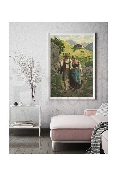 pixartsanat Peasant Pair Pixart Art Diamond Mosaic Painting Diamond Türkiye 40*60