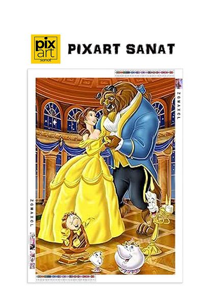 pixartsanat Beauty And The Beast 30x40 PixArt Art Diamond Mosaic Painting Diamond Turkey
