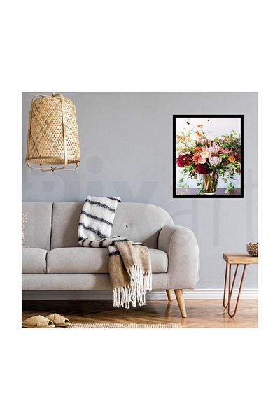 pixartsanat Flowers in a Vase with Chests Pixart Art Diamond Mosaic Painting Diamond Turkey 53*74
