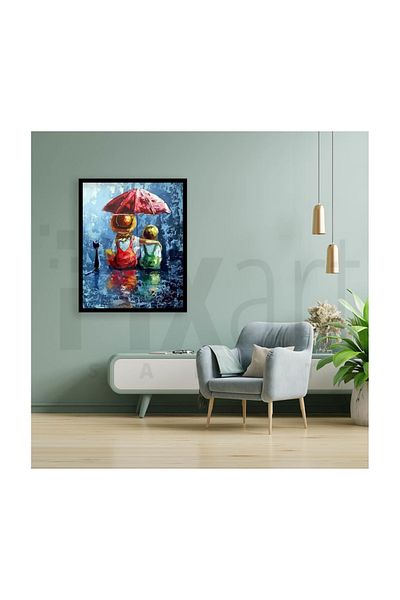 pixartsanat Children Under The Umbrella Pixart Art Diamond Mosaic Painting Diamond Turkey 63*76
