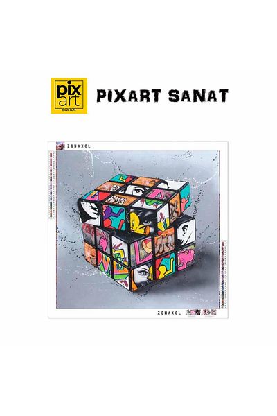 pixartsanat Cubic Cube Cartoons 50x50 PixArt Art Diamond Mosaic Painting Diamond Turkey