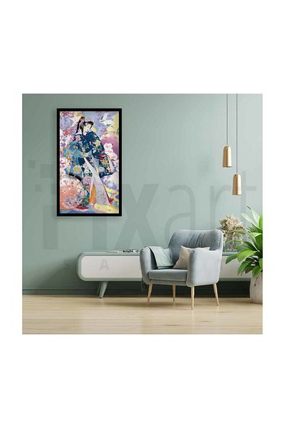 pixartsanat Far East Woman Pixart Art Diamond Mosaic Painting Diamond Turkey 38*69