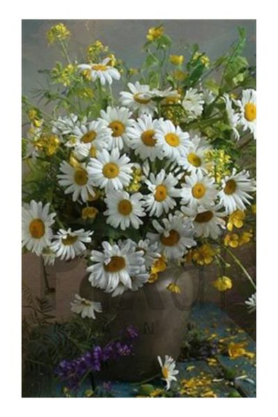 pixartsanat Little Country Garden in a Vase Pixart Art Diamond Mosaic Painting Diamond Turkey 39*62